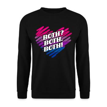 Bisexuell Beide Beide Beide - Unisex Pullover - Schwarz - Vorne - Alina (178cm) & Michal (187cm)
