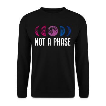 Bisexuell Phase - Unisex Pullover - Schwarz - Vorne - Alina (178cm) & Michal (187cm)