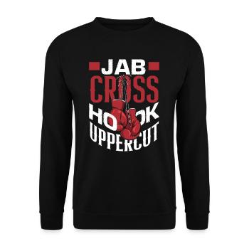Boxe, Boxeur, Athlète - Sweat-shirt Unisexe - noir - Devant - Alina (178cm) & Michal (187cm)