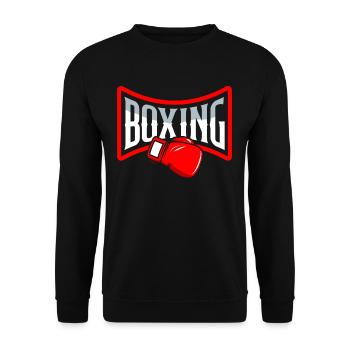 Boxen - Unisex Pullover - Schwarz - Vorne - Alina (178cm) & Michal (187cm)