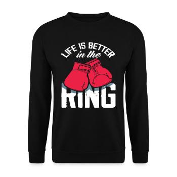 Gants de boxe Boxing Life Ring - Sweat-shirt Unisexe - noir - Devant - Alina (178cm) & Michal (187cm)