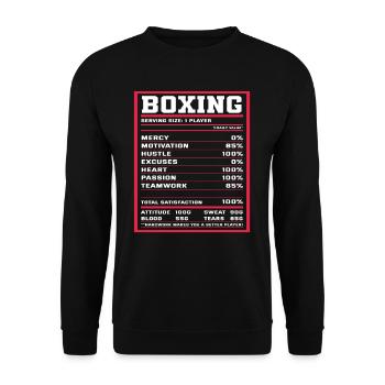 Boxing - Unisex Sweatshirt - black - Front - Alina (178cm) & Michal (187cm)