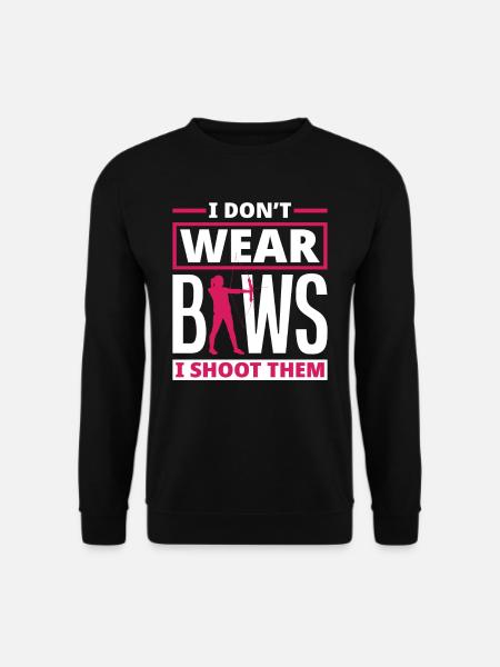 Bogen Bogenschießen Frauen Mädchen - Unisex Pullover - Schwarz