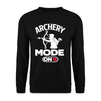 Archery Sportsman Hobby - Unisex Sweatshirt - black - Front - Alina (178cm) & Michal (187cm)