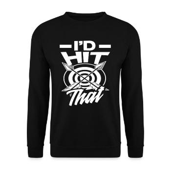 Flèches de tir à l’arc - Sweat-shirt Unisexe - noir - Devant - Alina (178cm) & Michal (187cm)
