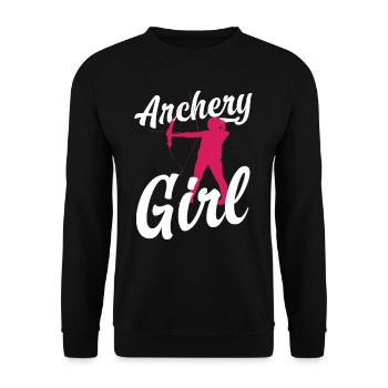 Archery Women - Unisex Sweatshirt - black - Front - Alina (178cm) & Michal (187cm)
