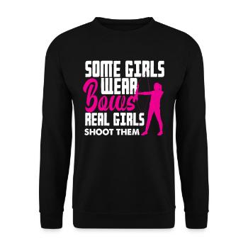 Tir à l'arc fille - Sweat-shirt Unisexe - noir - Devant - Alina (178cm) & Michal (187cm)