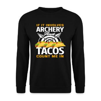 Tacos de tir à l’arc - Sweat-shirt Unisexe - noir - Devant - Alina (178cm) & Michal (187cm)