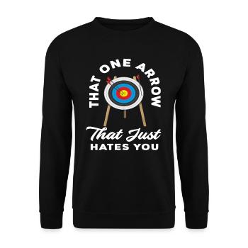 Archer de tir à l’arc - Sweat-shirt Unisexe - noir - Devant - Alina (178cm) & Michal (187cm)