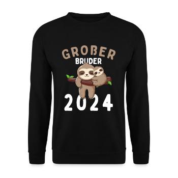 Paresseux grand frère 2024 - Sweat-shirt Unisexe - noir - Devant - Alina (178cm) & Michal (187cm)