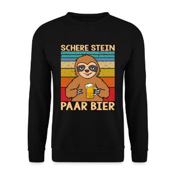 Rock ciseaux couple bière bière paresseux - Sweat-shirt Unisexe - noir - Devant - Alina (178cm) & Michal (187cm)