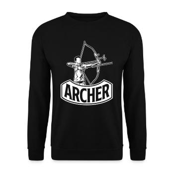 Bow Archer - Unisex Sweatshirt - black - Front - Alina (178cm) & Michal (187cm)