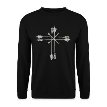 Flèches de tir à l’arc - Sweat-shirt Unisexe - noir - Devant - Alina (178cm) & Michal (187cm)