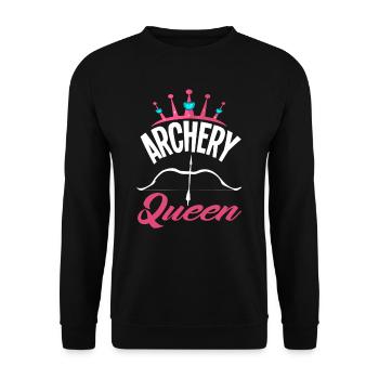 Queen Archery - Unisex Sweatshirt - black - Front - Alina (178cm) & Michal (187cm)