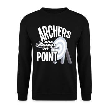 Archers Archery Target - Unisex Sweatshirt - black - Front - Alina (178cm) & Michal (187cm)