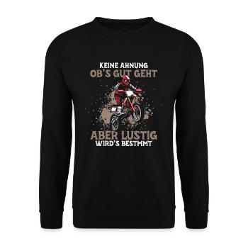 Je ne sais pas si ça va se passer, mais ça va être du motocross - Sweat-shirt Unisexe - noir - Devant - Alina (178cm) & Michal (187cm)