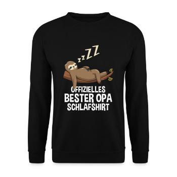 Chemise de nuit officielle Best Grandpa - Sweat-shirt Unisexe - noir - Devant - Alina (178cm) & Michal (187cm)