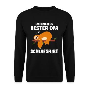 Chemise de sommeil officielle Best Grandpa - Sweat-shirt Unisexe - noir - Devant - Alina (178cm) & Michal (187cm)
