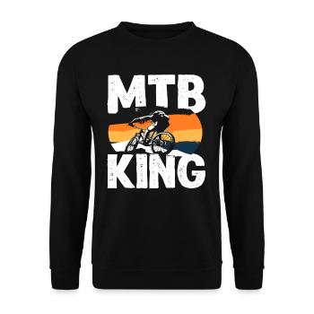 Mountain Bike King - Unisex Sweatshirt - black - Front - Alina (178cm) & Michal (187cm)