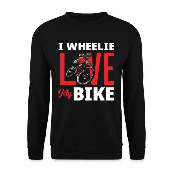 Cyclists Mountain Bikers Love - Unisex Sweatshirt - black - Front - Alina (178cm) & Michal (187cm)