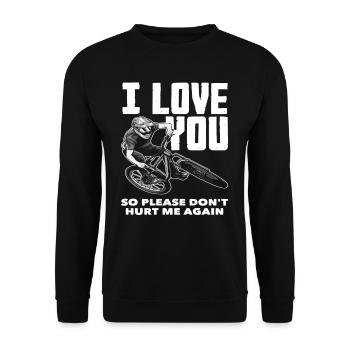 VTT vélo de montagne amour du vélo de montagne - Sweat-shirt Unisexe - noir - Devant - Alina (178cm) & Michal (187cm)