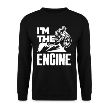 Je suis le vététiste à moteur VTT - Sweat-shirt Unisexe - noir - Devant - Alina (178cm) & Michal (187cm)