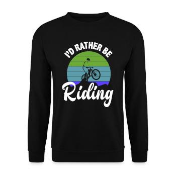 Rétro VTT Vélo de montagne Cyclisme - Sweat-shirt Unisexe - noir - Devant - Alina (178cm) & Michal (187cm)
