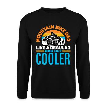 Mountain Biker Mountain Bike Dad Dad - Unisex Sweatshirt - black - Front - Alina (178cm) & Michal (187cm)