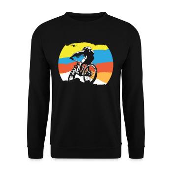 VTT rétro VTT - Sweat-shirt Unisexe - noir - Devant - Alina (178cm) & Michal (187cm)