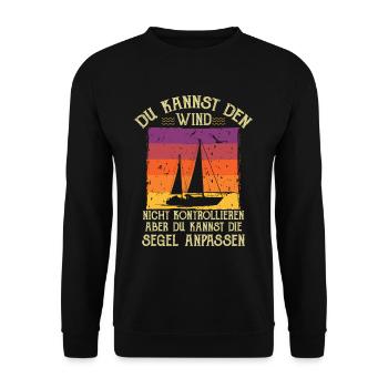 Tu ne peux pas contrôler le vent Sailor - Sweat-shirt Unisexe - noir - Devant - Alina (178cm) & Michal (187cm)
