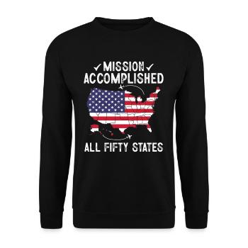 Mission accomplie dans les 50 États - Sweat-shirt Unisexe - noir - Devant - Alina (178cm) & Michal (187cm)