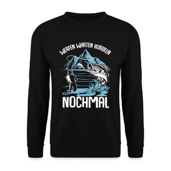 Lancer, attendre, tourner à nouveau, pêcheurs, pêcheurs - Sweat-shirt Unisexe - noir - Devant - Alina (178cm) & Michal (187cm)