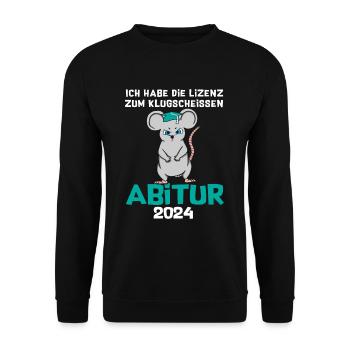High School Diploma 2024 Graduation License to Wisecrack - Unisex Sweatshirt - black - Front - Alina (178cm) & Michal (187cm)
