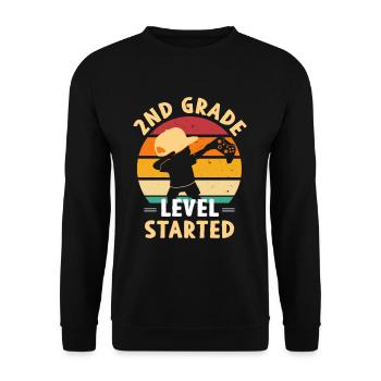 2nd class - Unisex Sweatshirt - black - Front - Alina (178cm) & Michal (187cm)