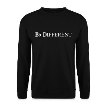 Bb B-Flat Be Different Viola Bratsche Bass - Unisex Pullover - Schwarz - Vorne - Alina (178cm) & Michal (187cm)