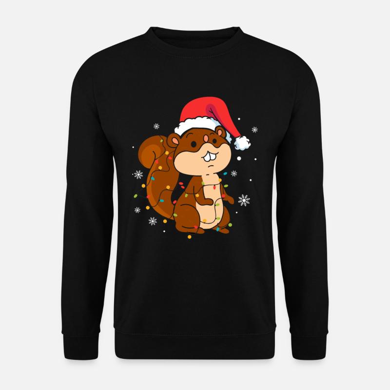 Eichhörnchen Weihnachten - Unisex Pullover - Schwarz