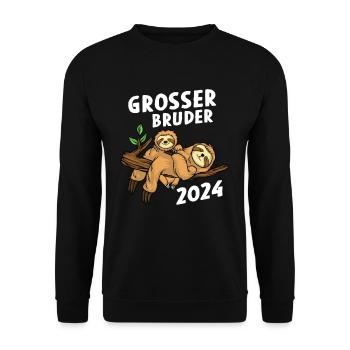 Big Brother 2024 Sloth - Unisex Sweatshirt - black - Front - Alina (178cm) & Michal (187cm)