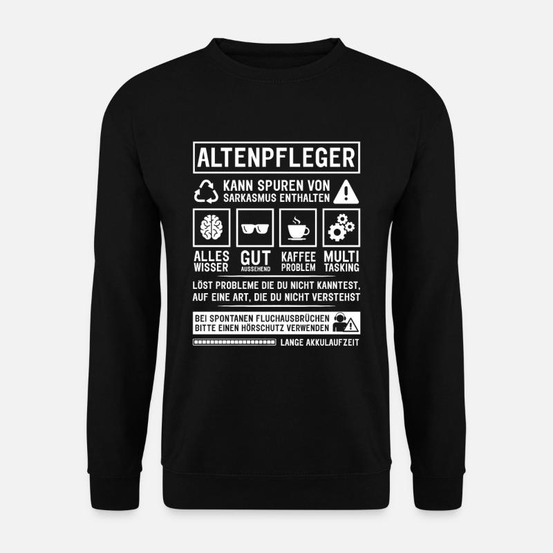 Kann Spuren von Sarkasmus enthalten - Unisex Pullover - Schwarz