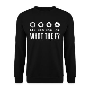 Photograph F - Unisex Pullover - Schwarz - Vorne - Alina (178cm) & Michal (187cm)