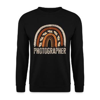 Boho Rainbow Photographer Photographer - Unisex Sweatshirt - black - Front - Alina (178cm) & Michal (187cm)