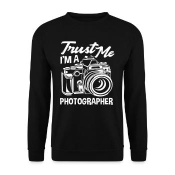 Croyez-moi, je suis photographe, photographe - Sweat-shirt Unisexe - noir - Devant - Alina (178cm) & Michal (187cm)