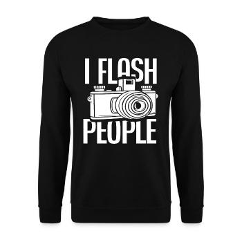 Flash photographique - Sweat-shirt Unisexe - noir - Devant - Alina (178cm) & Michal (187cm)