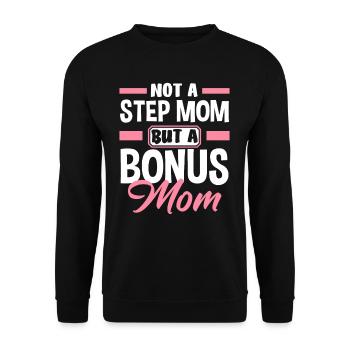 Belle-mère Bonus Maman - Sweat-shirt Unisexe - noir - Devant - Alina (178cm) & Michal (187cm)