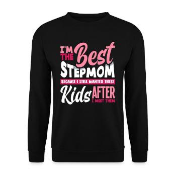 Meilleure belle-mère - Sweat-shirt Unisexe - noir - Devant - Alina (178cm) & Michal (187cm)