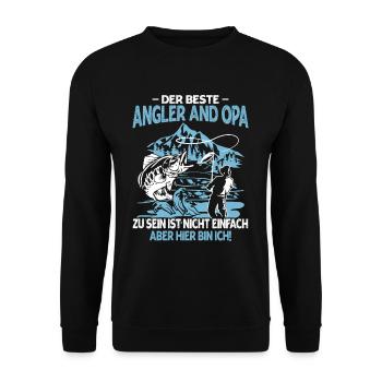 Être le meilleur pêcheur et le meilleur grand-père n’est pas facile - Sweat-shirt Unisexe - noir - Devant - Alina (178cm) & Michal (187cm)