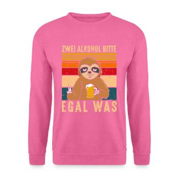Two alcohols please no matter what - Unisex Sweatshirt - pink - Front