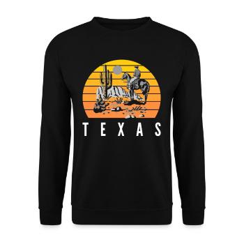 Texas Wüste - Unisex Pullover - Schwarz - Vorne - Alina (178cm) & Michal (187cm)