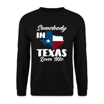 Texas Liebe - Unisex Pullover - Schwarz - Vorne - Alina (178cm) & Michal (187cm)