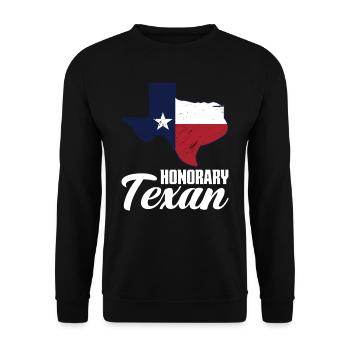 Texas Texan Gift - Unisex Sweatshirt - black - Front - Alina (178cm) & Michal (187cm)