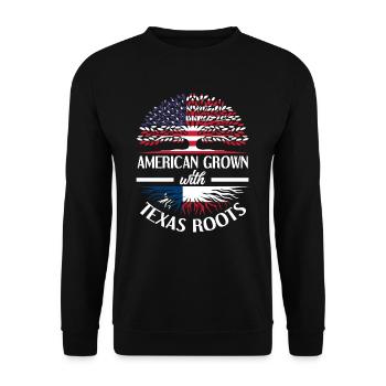 Américain aux racines texanes - Sweat-shirt Unisexe - noir - Devant - Alina (178cm) & Michal (187cm)